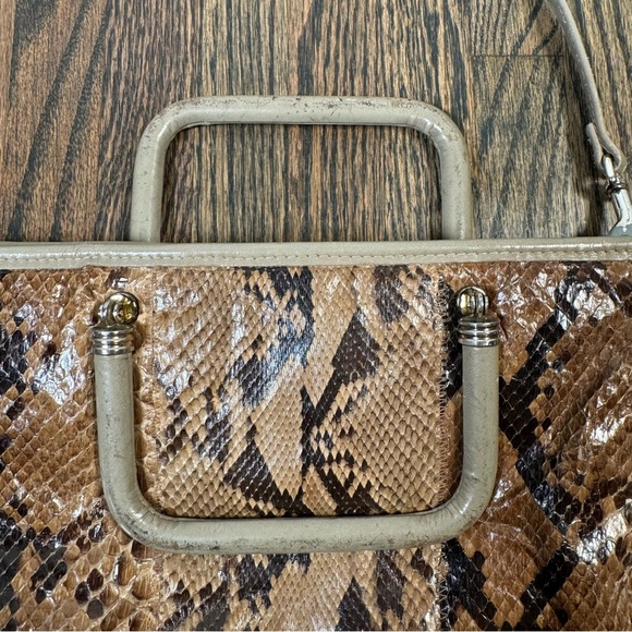 Vintage MARGOLM Italy 1970's Snakeskin Handbag Purse - Picture 9 of 11